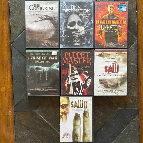 Horror Movie Collection Lot of 7 DVDs - House of Wax , Halloween , Conjuring etc - Picture 1 of 3